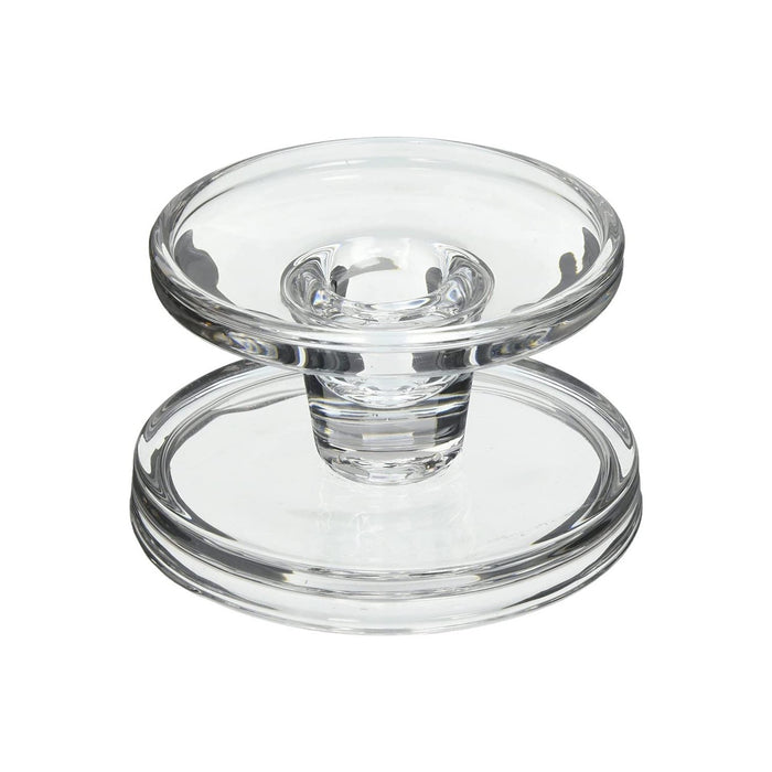 Bobbin Taper/Votive Glass Candleholder