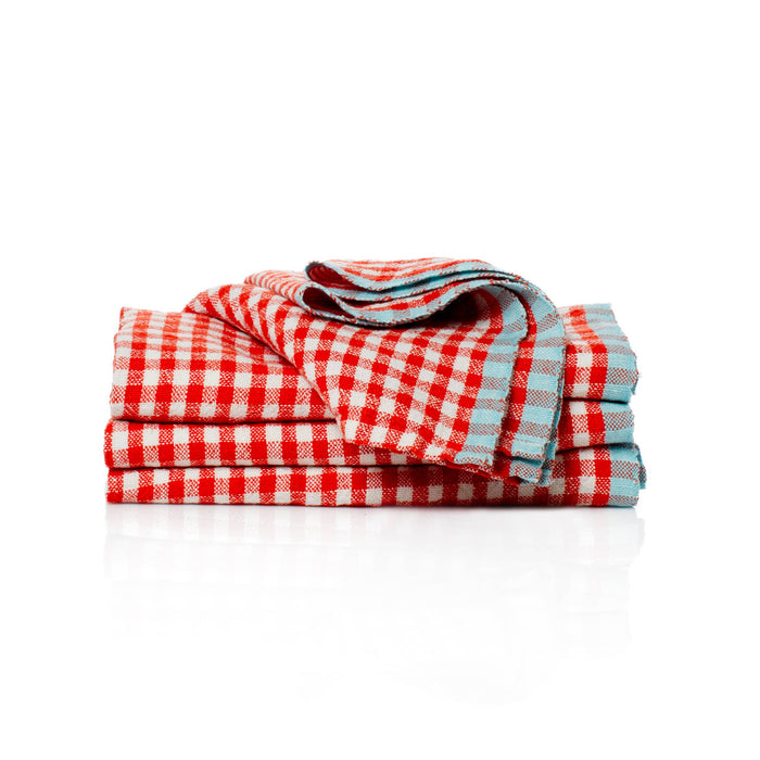 Bonnieux Gingham Napkins- brick - S/2