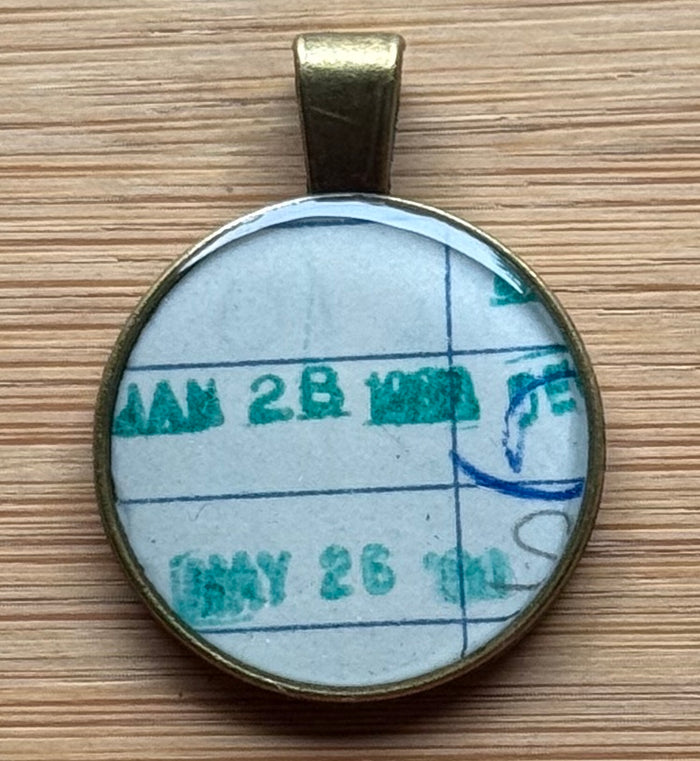 Book Lover Necklace -- January 28 May 26 in green