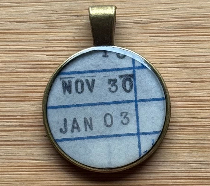 Book Lover Necklace -- November 30 January 3