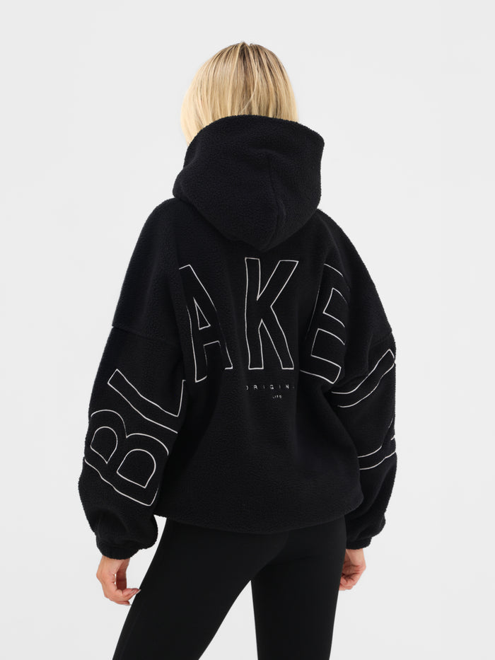 Borg Isabel Oversized Hoodie - Black