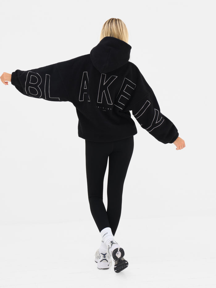 Borg Isabel Oversized Hoodie - Black