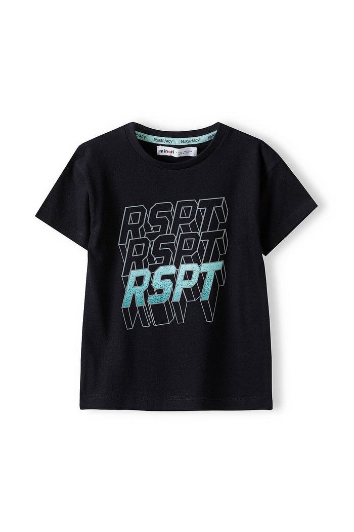 Graphic T-Shirt, RSPT Print, Black - 1