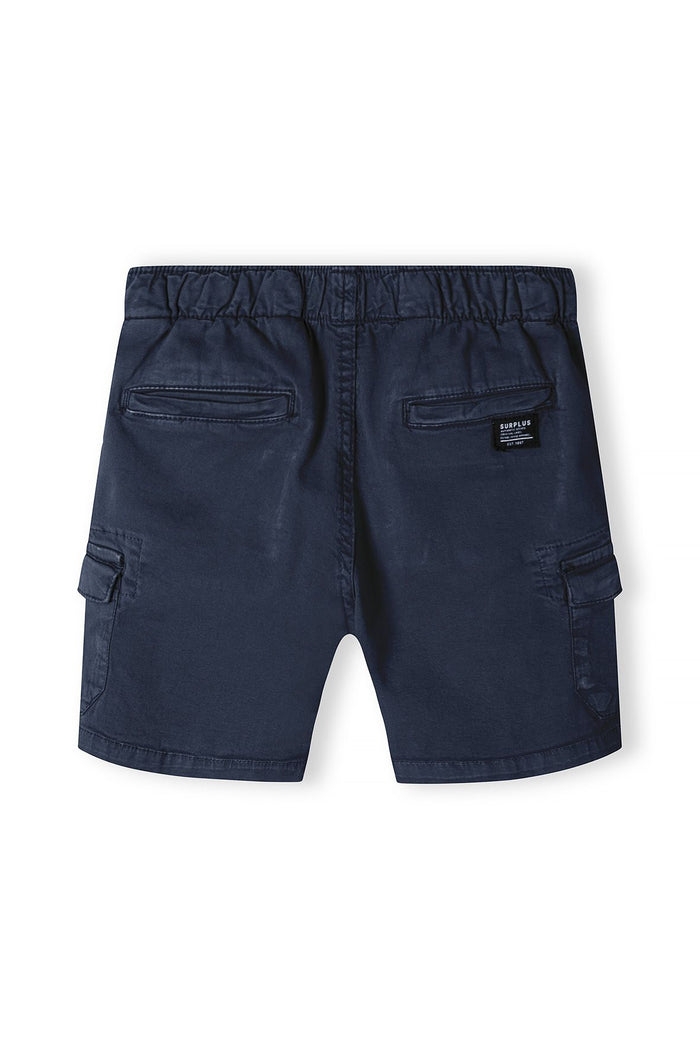 Cargo Shorts Navy Elasticated Waist - 3