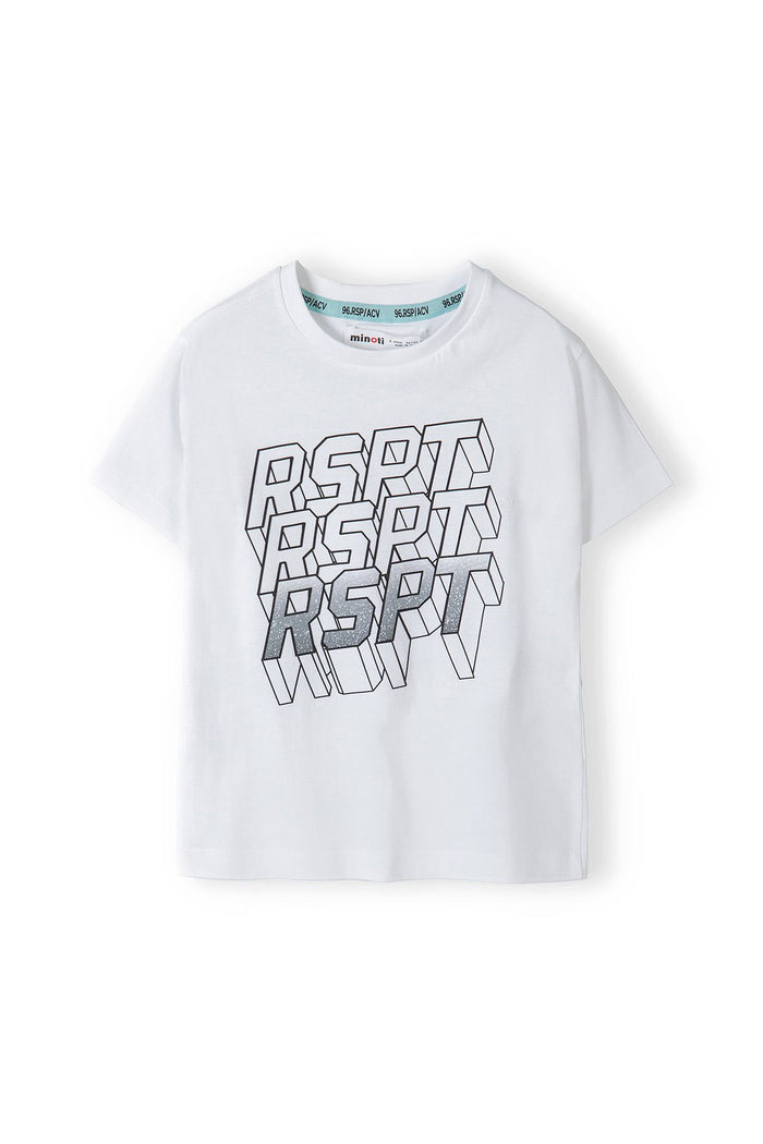 Graphic T-Shirt White, RSRP Print, Crew Neck - 2