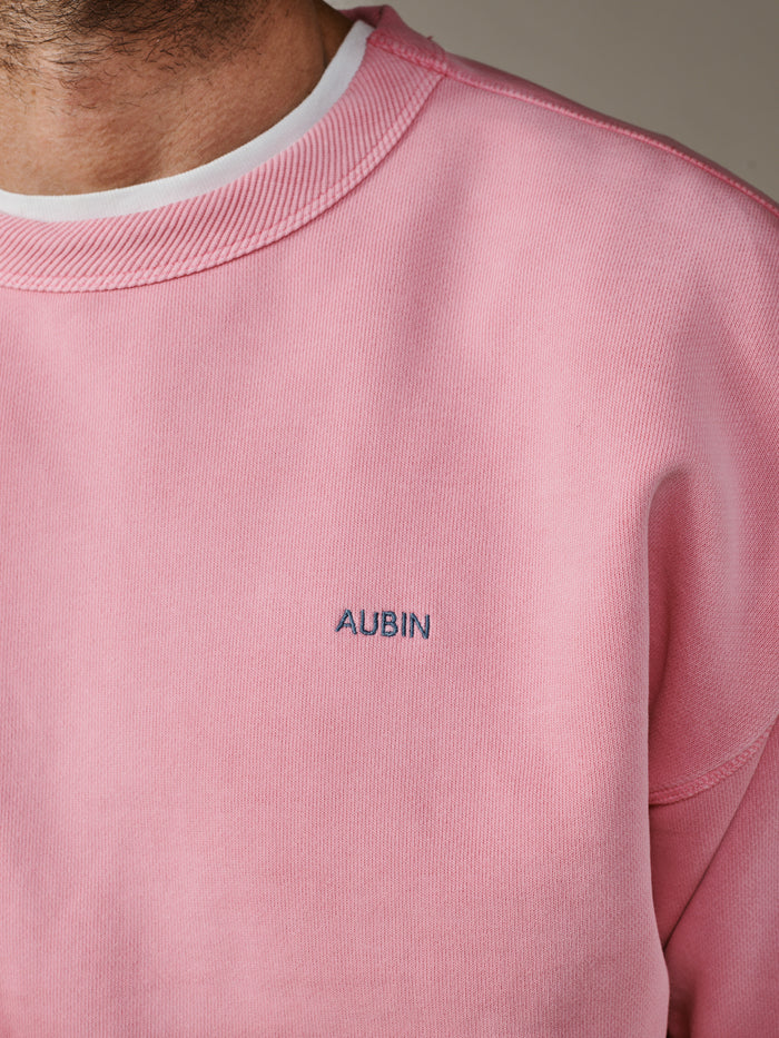 Aubin Peony Pink Brandon Crew Neck Sweat | Crew Neck