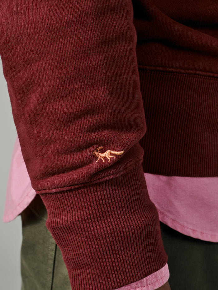 Aubin Oxblood Brandon Crew Neck Sweat | Crew Neck
