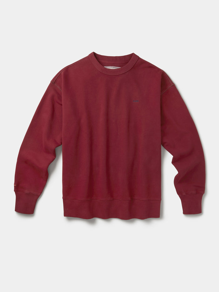 Aubin Oxblood Brandon Crew Neck Sweat | Crew Neck