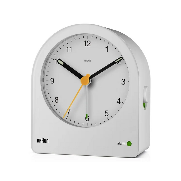 Braun Rounded White Alarm Clock