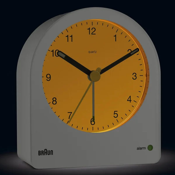 Braun Rounded White Alarm Clock
