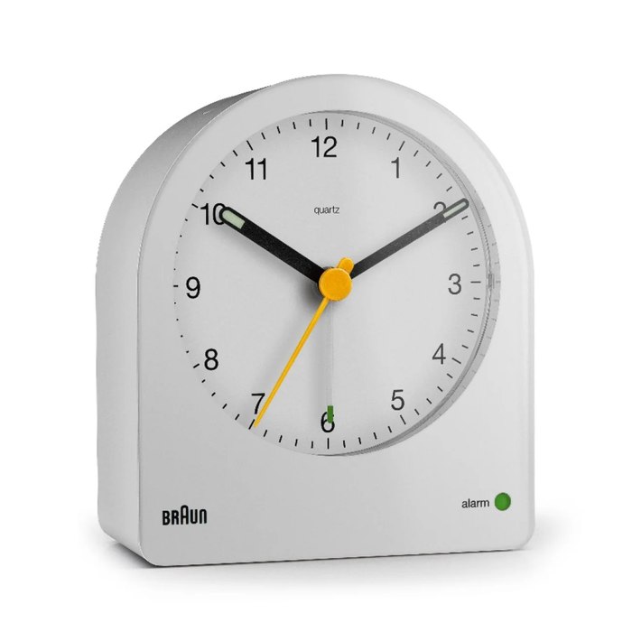 Braun Rounded White Alarm Clock