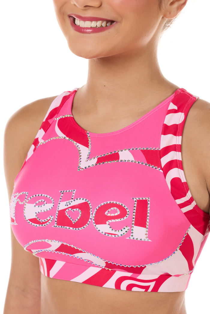Briggs Sports Bra in Groovy Pink