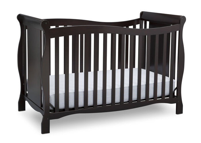 Delta Children Dark Chocolate (207) Brookside 4-in-1 Crib, Crib Conversion b3b