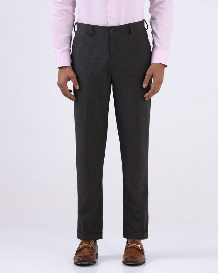 Brown Textured Trouser - David