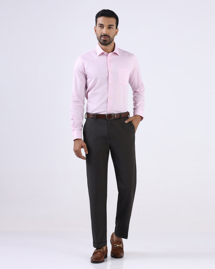Brown Textured Trouser - David
