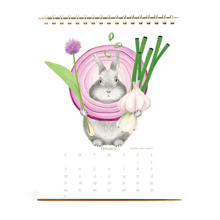 Bunny Desk Calendar 2027
