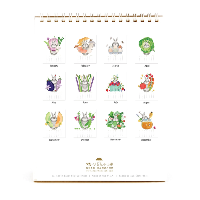 Bunny Desk Calendar 2027