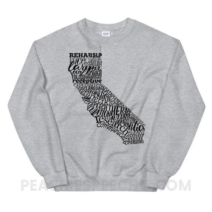 California SLP Classic Sweatshirt - Sport Grey / S - Hoodies & Sweatshirts peachiespeechie.com
