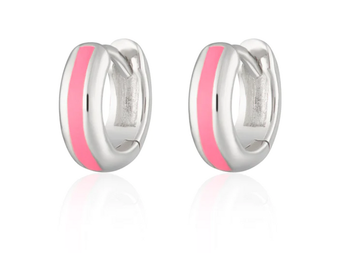 Candy Stripe Huggie Earrings
