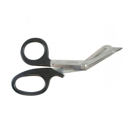 Care Plus emergency first aid scissor shears photographed from above on a white background