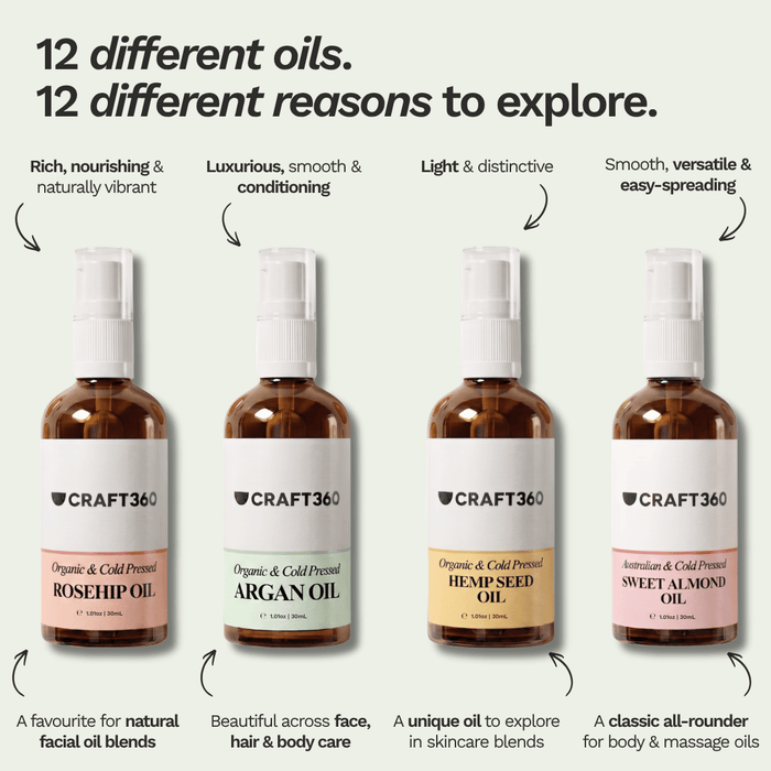 Carrier Oil Discovery Bundle (12 Oils) + Guide