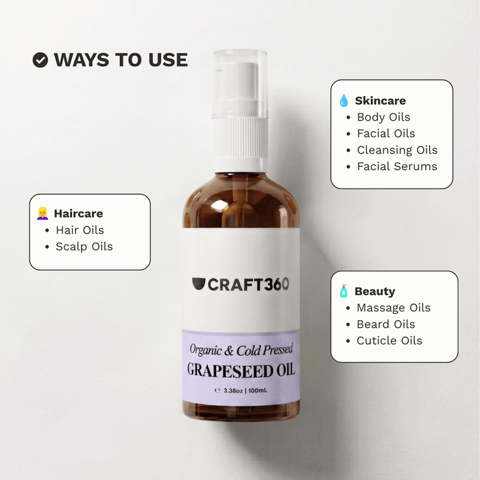 Certified Organic Grapeseed Oil - Cold Pressed - ACO Cert. No. 14153