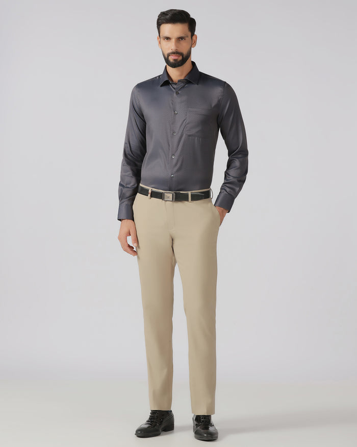 Charcoal Luxe Jacquard Shirt - Mirror