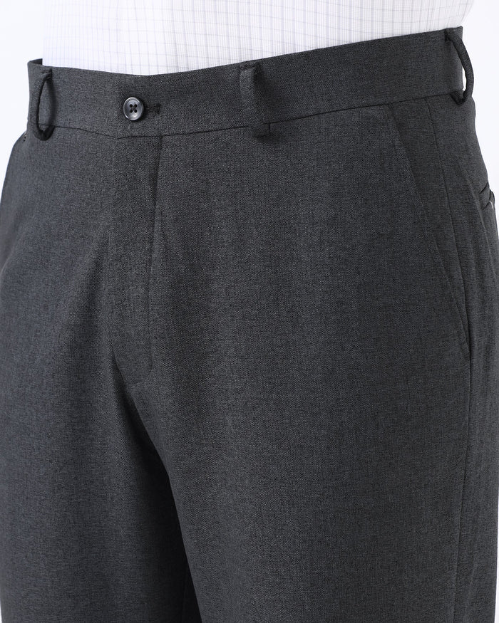 Charcoal Textured Trouser - David