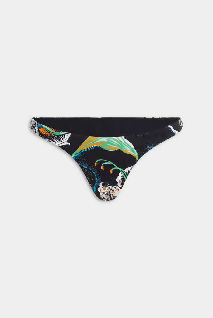 Cheeky Bikini Brief - Black/White Lily