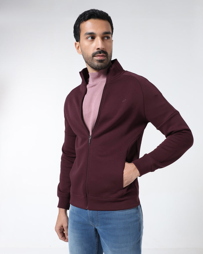 Cherry Lacquer Solid Sweatshirt - Decy