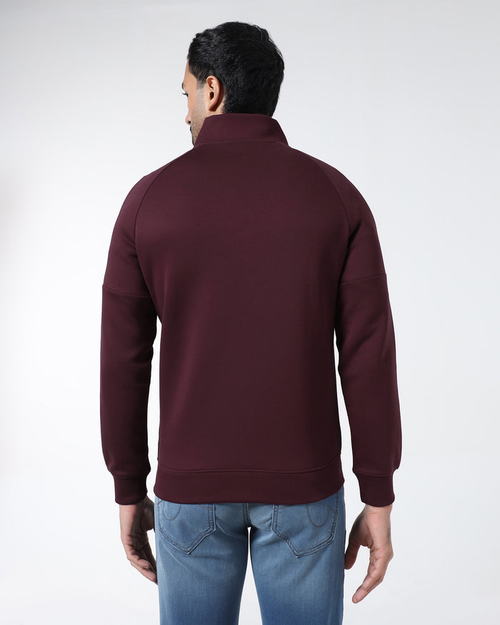Cherry Lacquer Solid Sweatshirt - Decy