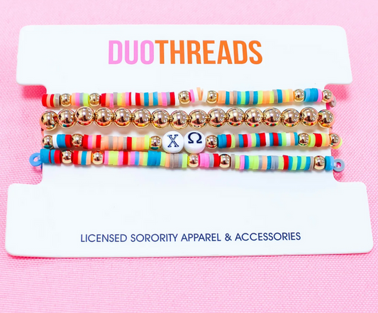Chi Omega Beaded Bracelets