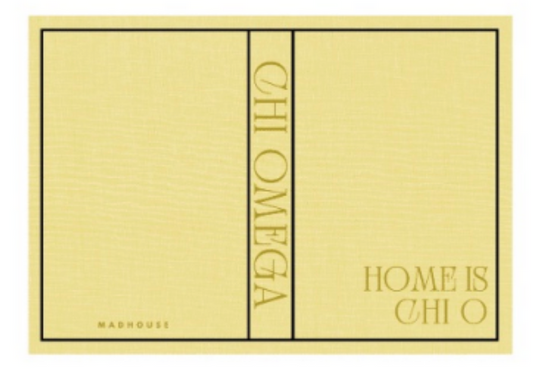 Chi Omega Keepsake Book Box