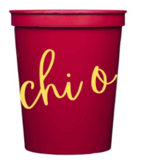 Chi Omega Stadium Party Cups