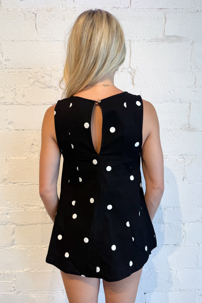 Chic Dottie Top Black Back, adeline boutique, dallas boutique, boutique