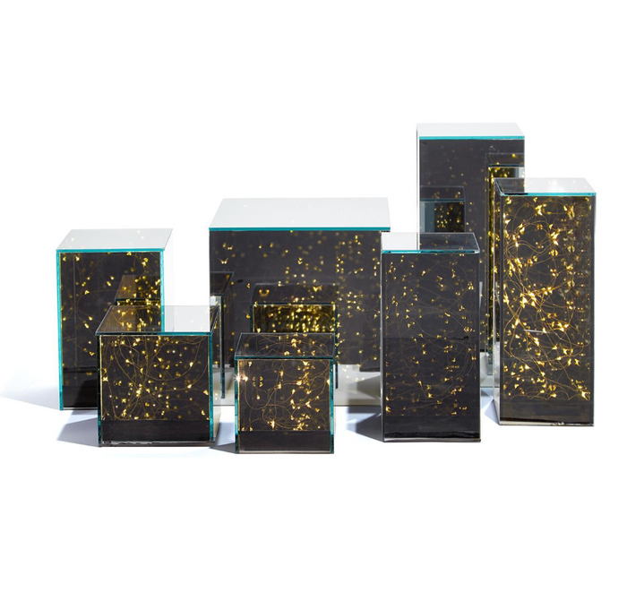Cityscape Rectangle Light Up Glass Box Decor - 3 sizes