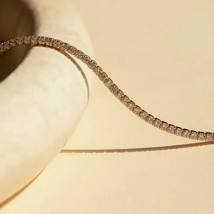 Classic Tennis Necklace - Gold or Silver