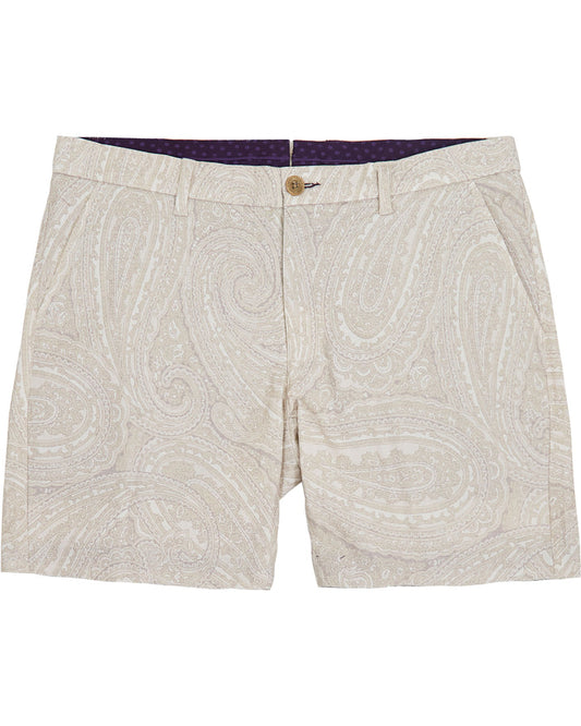 CLYDE WILD PAISLEY OXFORD SHORT -  IVORY