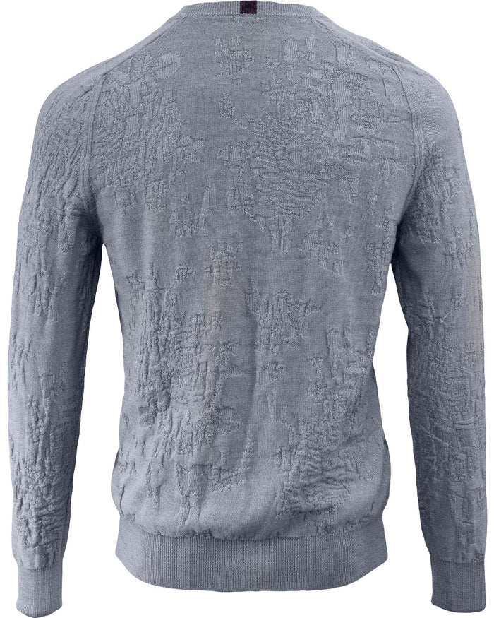 COLE FULLY FASHIONED MERINO CREWNECK SWEATER - FLANNEL
