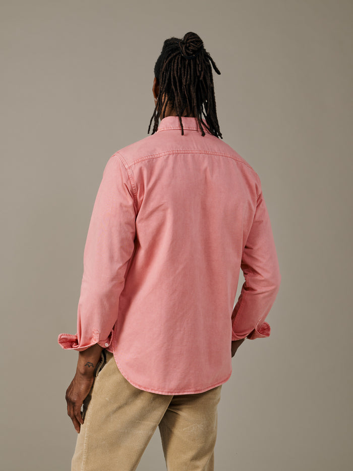 Aubin Peony Pink Cole Twill Overshirt | Overshirt