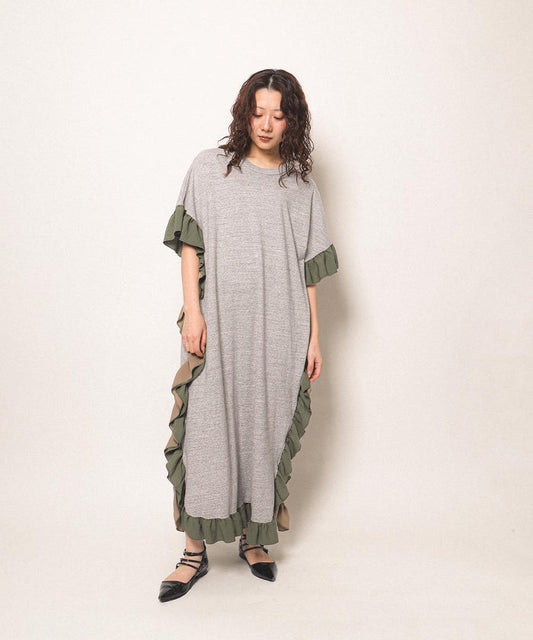 Cotton Jersey Ruffled Dress(LADIES)