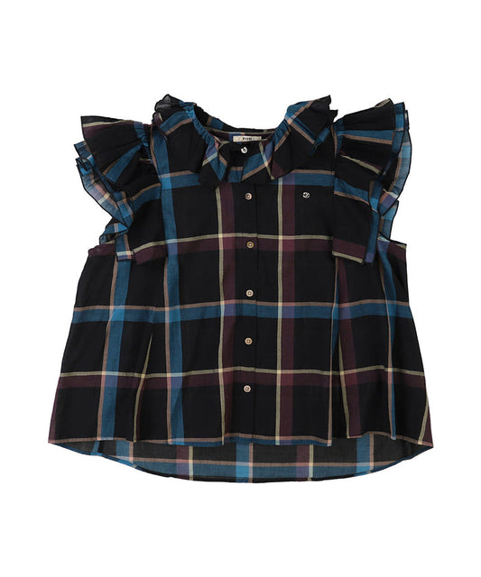 Cotton Linen Ruffled Blouse(LADIES)