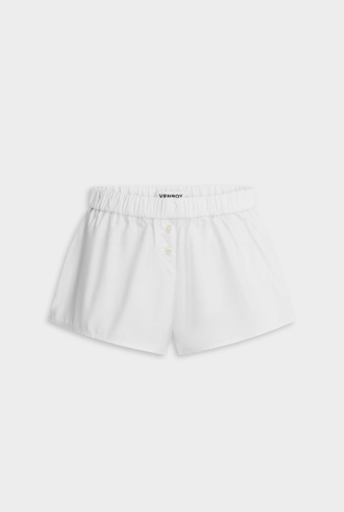 Cotton Poplin Short - White