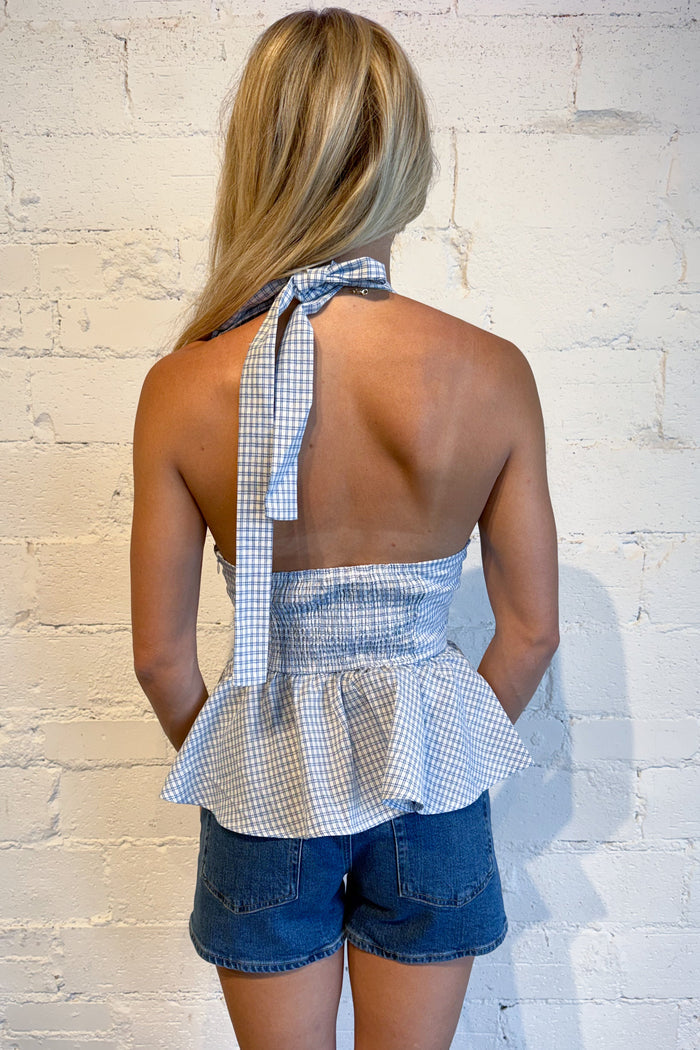 Cove Top Blue Back, adeline boutique, dallas boutique, boutique