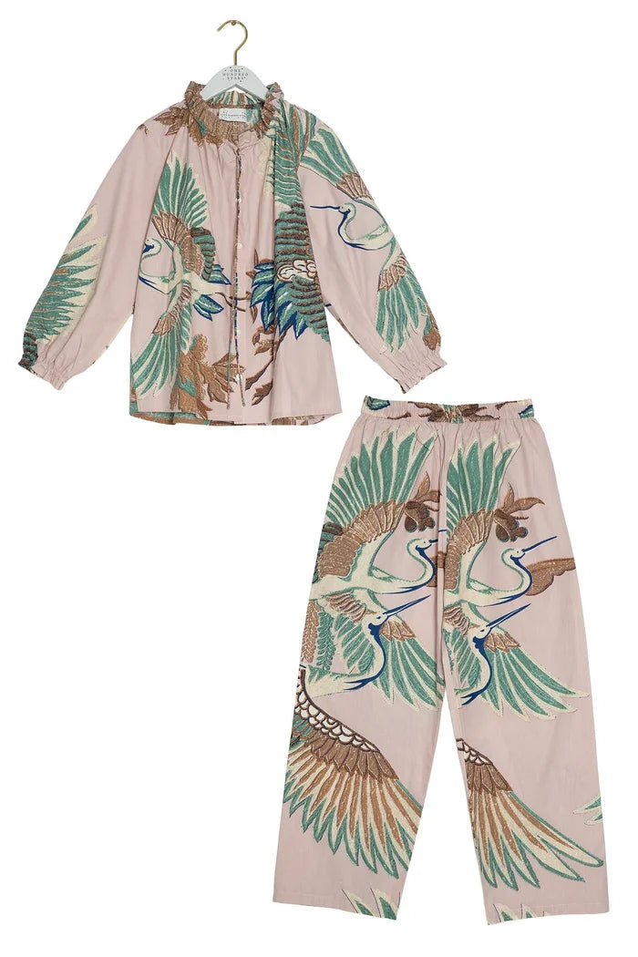 Crane Plaster Pink Poplin Set