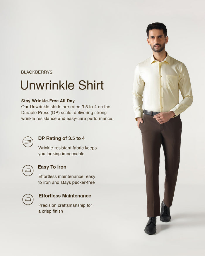 Cream Non Iron Textured Shirt - P31