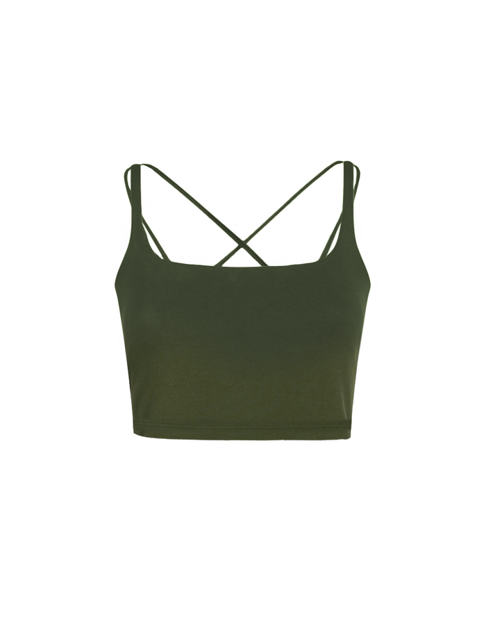 Cropped Straight Neck Top