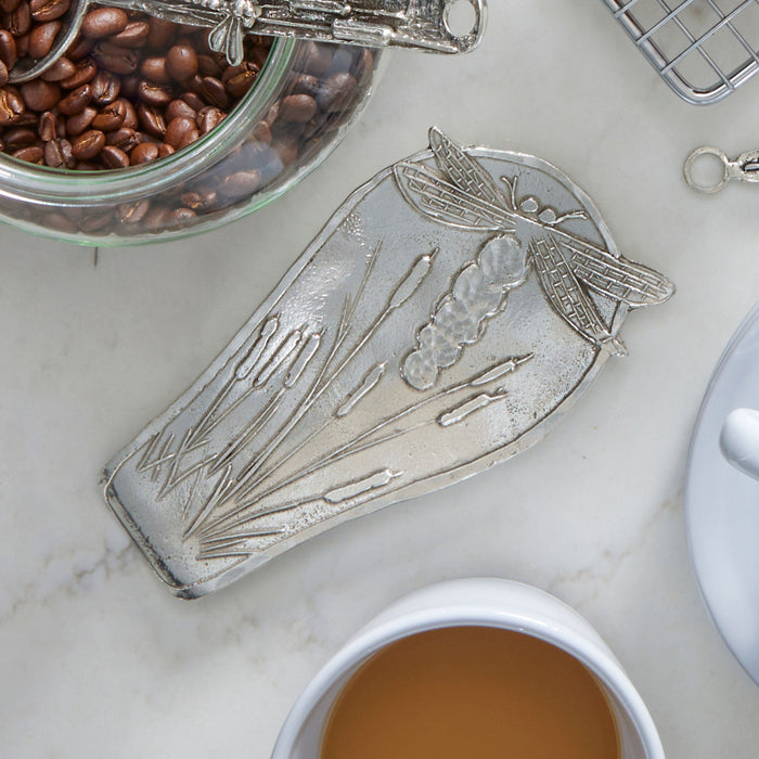 Crosby & Taylor Dragonfly American Handmade Pewter Spoon Rest