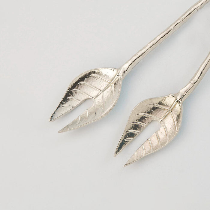 Crosby & Taylor Twig Pewter Condiment Forks, Set of 2 Styles