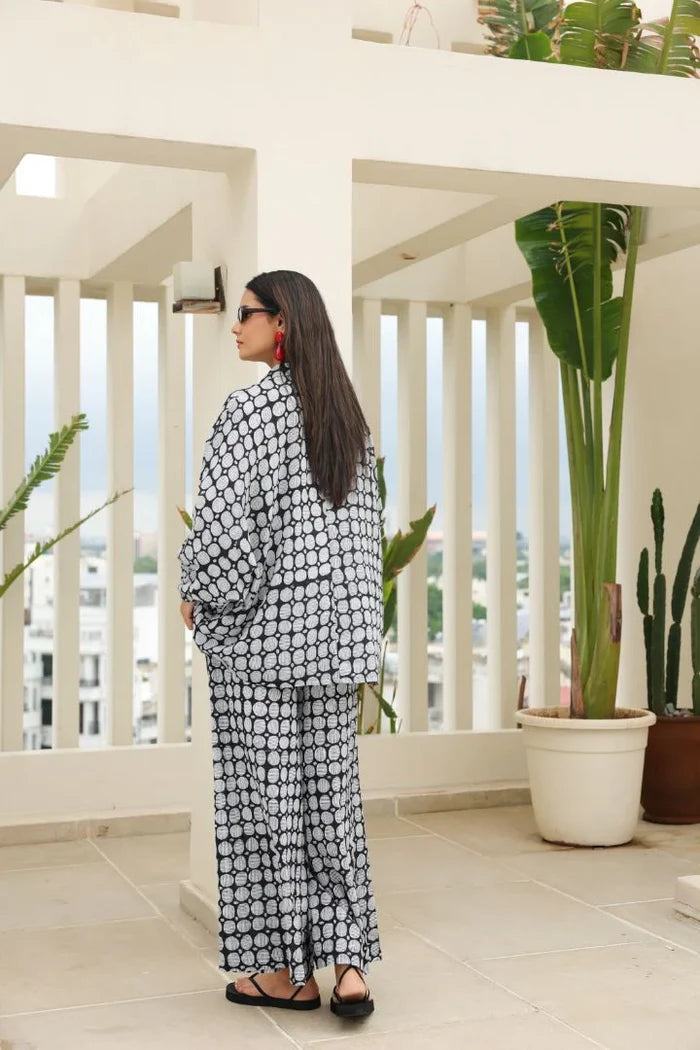 Daffodil Palazzo Pants in Geometric Print